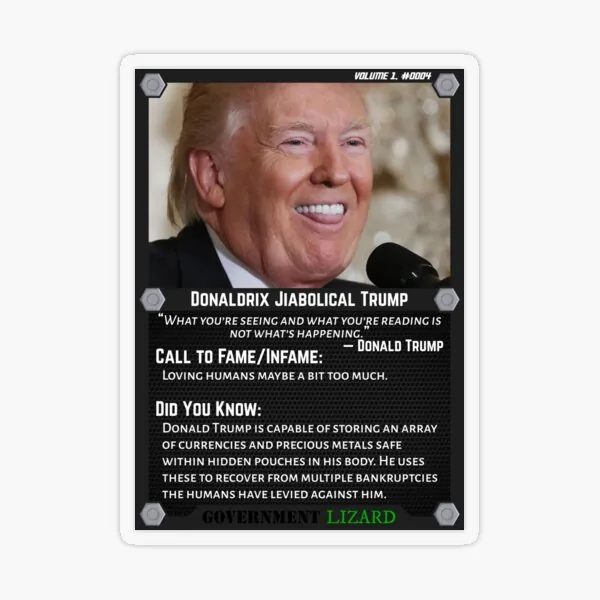Lizard People Both Famous and Infamous – Donaldrix Jiabolical Trump