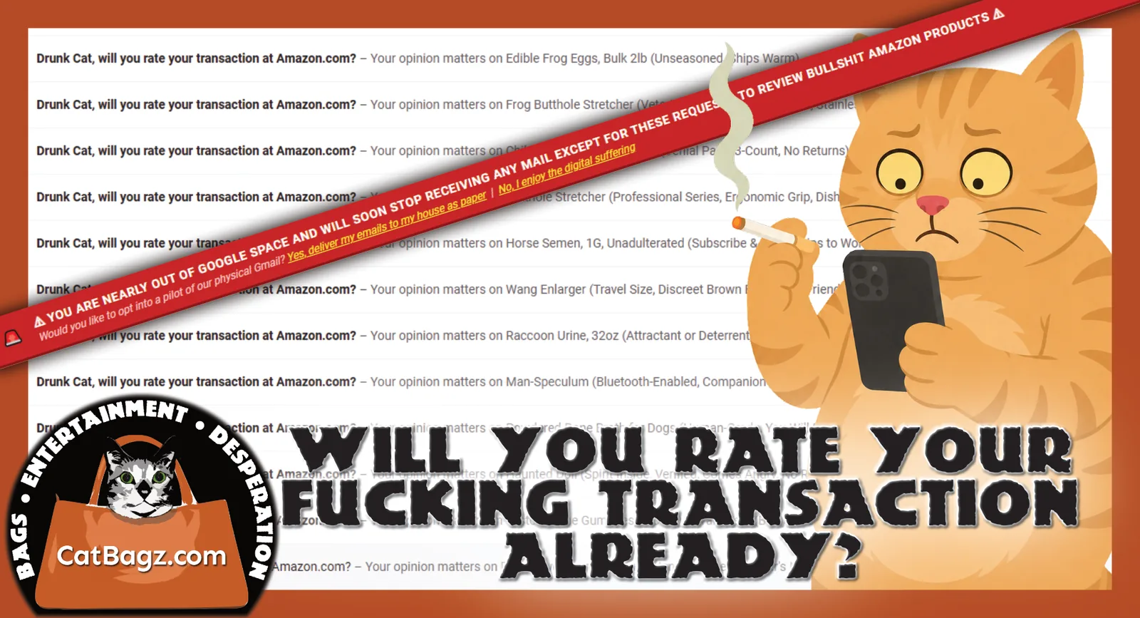 Will You Rate Your Fucking Transaction Already?