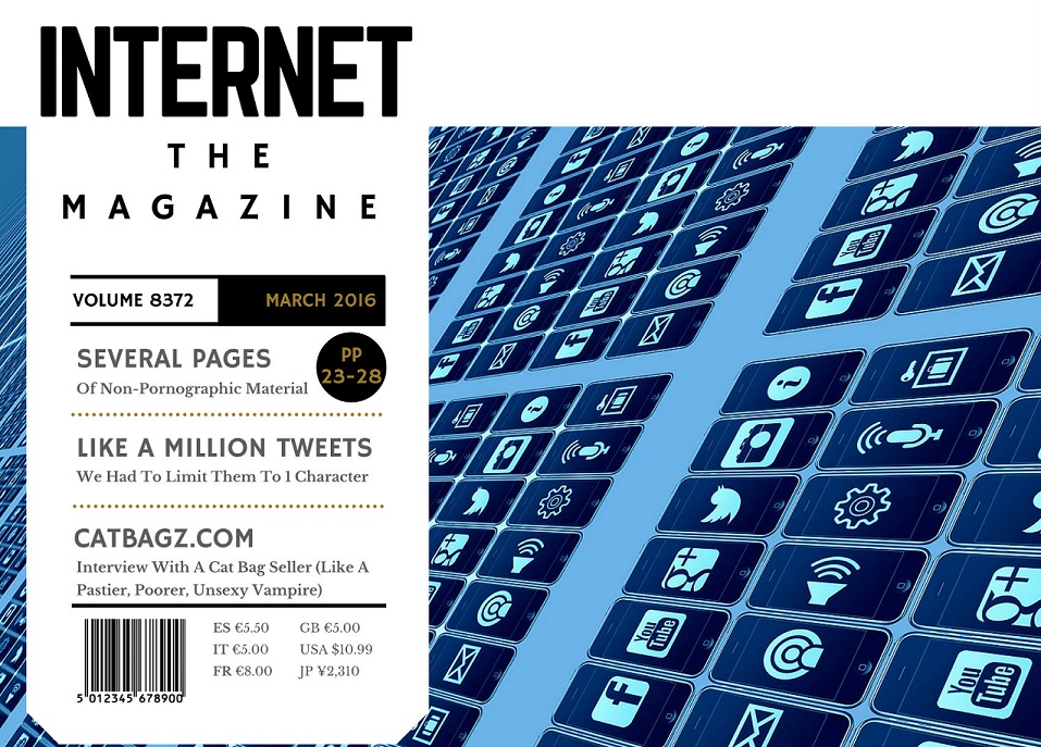 Internet - The Magazine Featured an Interview With CatBagz.com Author Scooter!
