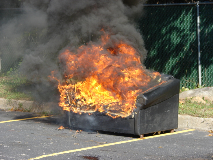 Some days your life gets along like a couch on fire.