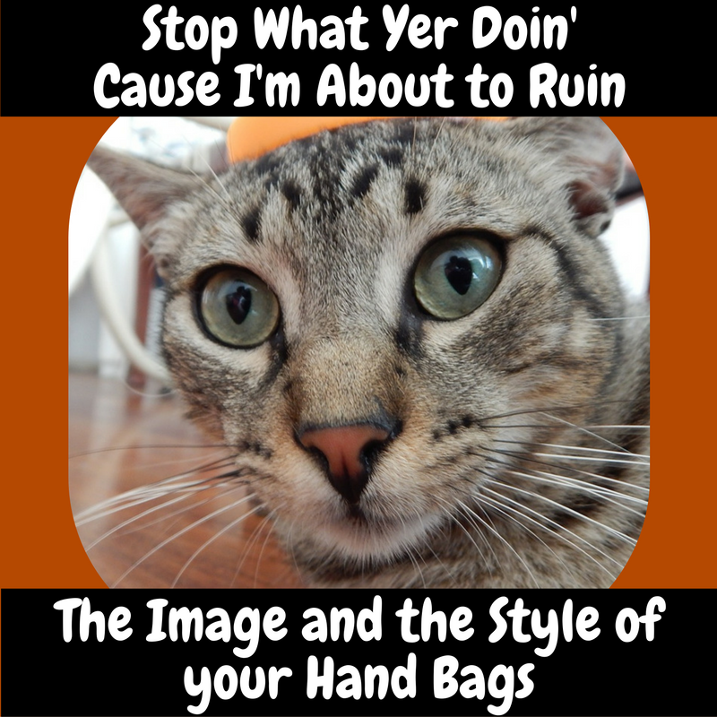 Stop What Yer Doin' Cause I'm About to Ruin the Image and the Style of Your Hand Bags
