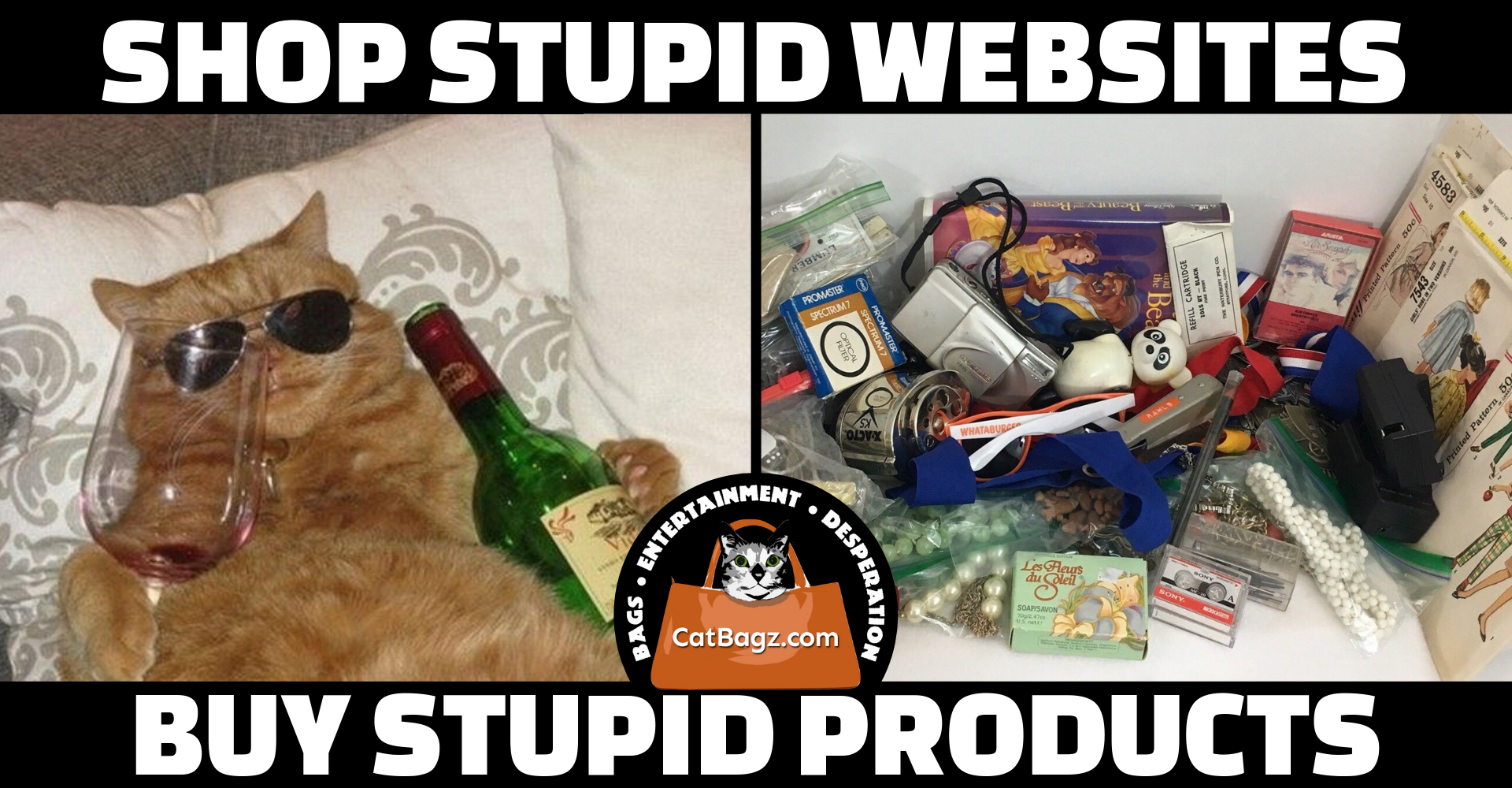 Shop Stupid Websites, Buy Stupid Products: Drunk Cat Presents Carousel of Drunk Products